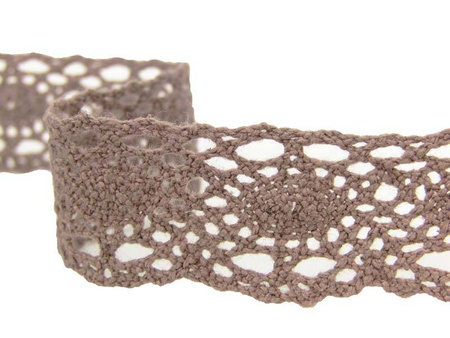 Koronka 2cm bawełniana brąz kakaowy