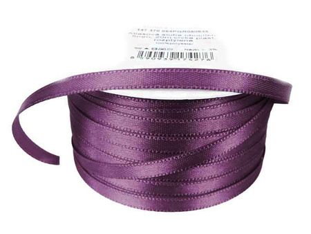 Wstążka 5mm atłas śliwka