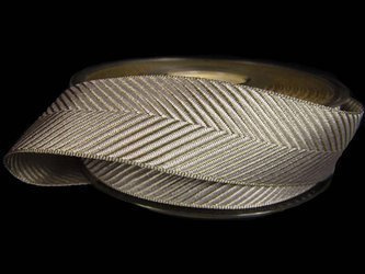 Taśma 25mm tkana HERRINGBONE popiel