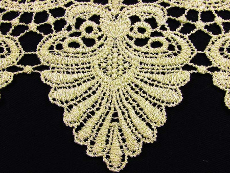 Koronka 10,5cm gipiurowa jasnozłota