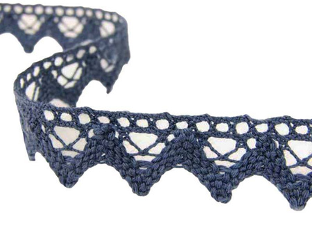 Koronka 1,8cm bawełniana granat indygo