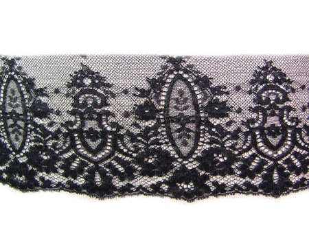 Koronka 12cm stabilna czarna