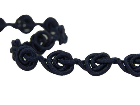 Taśma 0,7cm galonowa RÓŻA ciemny granat