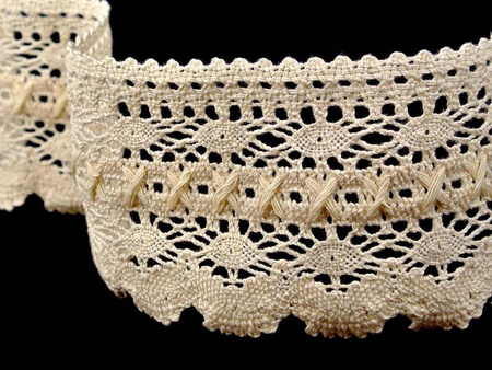 Koronka 7,5cm bawełniana naturalna