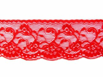 Koronka 6cm stabilna czerwona
