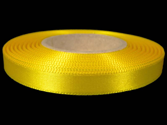 Wstążka 10mm atłas żółta