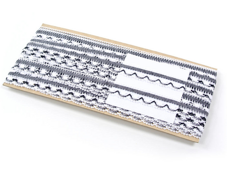 Koronka 1,9cm bawełniana biało-czarna