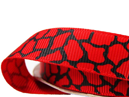 Taśma 15mm ryps panterka czerwona