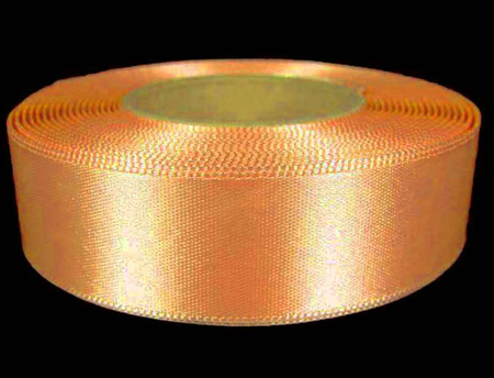 Wstążka 24mm atłas morela