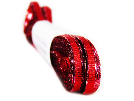 Wstążka 3mm lurex czerwona