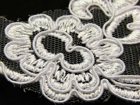 Koronka 4,5cm tiulowa biała