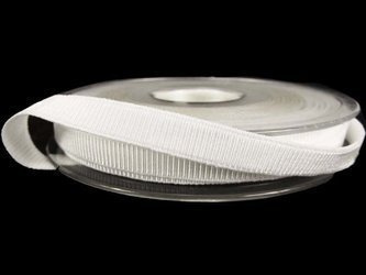 Taśma 9mm elastyczna ryps biała