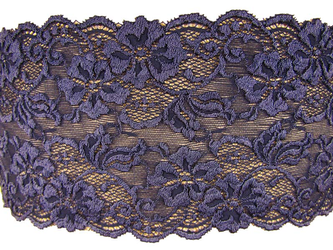 Wstawka 14cm elastyczna granat jasny