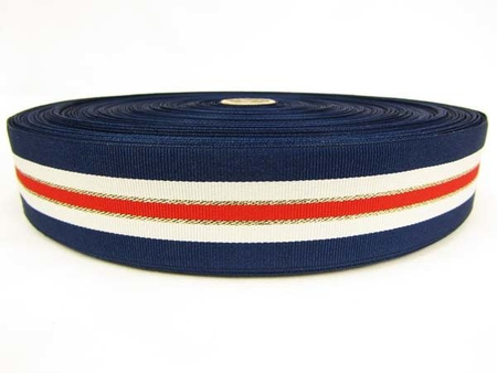 Taśma 38mm ryps LAMPAS granatowa