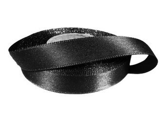 Wstążka 15mm atłas REXOR czarny