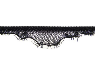 Koronka 2cm stabilna czarna