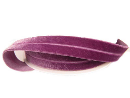 Lamówka 1,6cm elastyczna AKSAMITNA wrzos