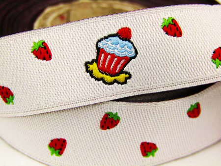 Taśma 15mm żakard BABECZKA biała