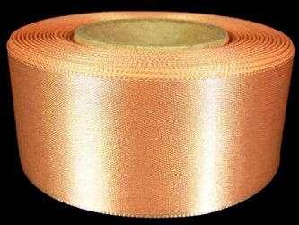 Wstążka 40mm atłas morela