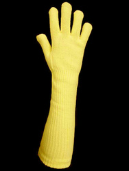 Rękawiczka dluga gładka żółta