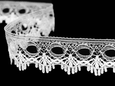 Koronka 1,7cm stabilna biała