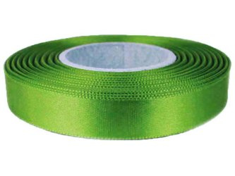 Wstążka 15mm atłas oliwka świeża