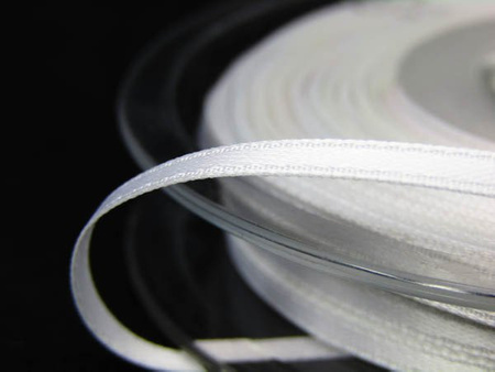 Wstążka 3mm atłas biała