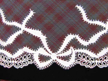 Koronka 17cm tiulowa róż brzoskwiniowy