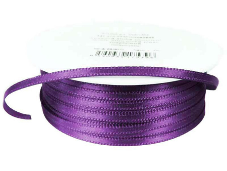 Wstążka 3mm atłas fiolet ciemny