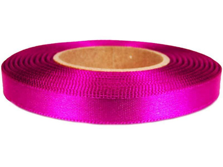 Wstążka 10mm atłas róż fuksja