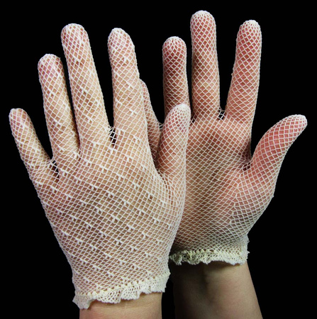 Rękawiczka KABARETKA młodzieżowa biała