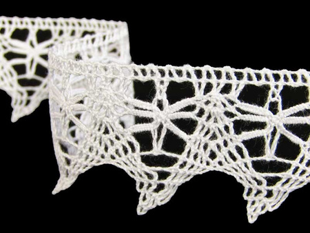 Koronka 4cm bawełniana biała