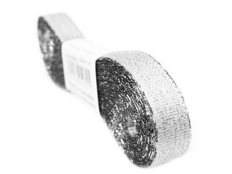 Wstążka 10mm lurex srebrna