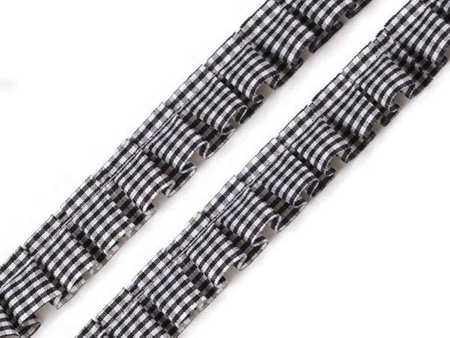 Taśma 1,7cm falbanka pepito czarna