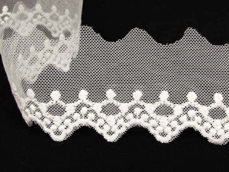 Koronka 5cm tiulowa biała
