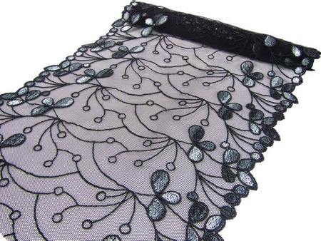 Wstawka 20cm tiulowa czarna