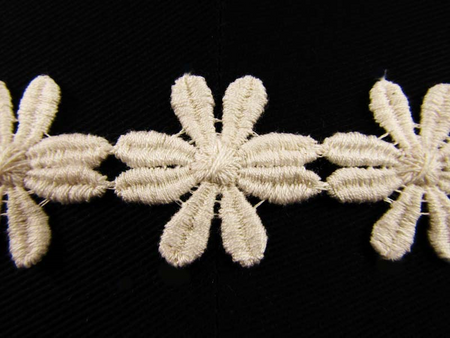 Wstawka 3cm bawełniana STOKROTKA natural