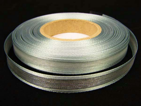 Wstążka 10mm organtyna LAMÓWKA popiel