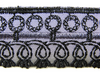 Koronka 3cm tiulowa czarna