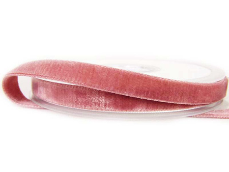 Aksamitka 10mm dwustronna róż