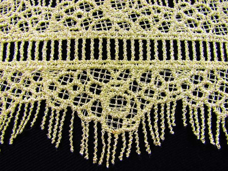 Wstawka 9cm gipiurowa jasnozłota