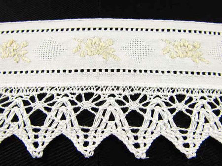 Koronka 5cm haft angielski biała
