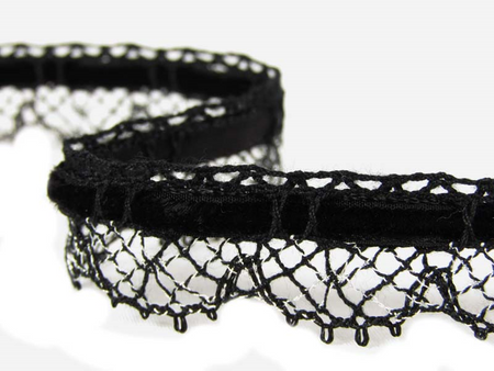 Koronka 1,6cm poliestrowa czarna