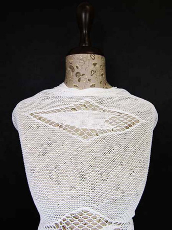 Koronka 120cm bawełniana klockowa biała