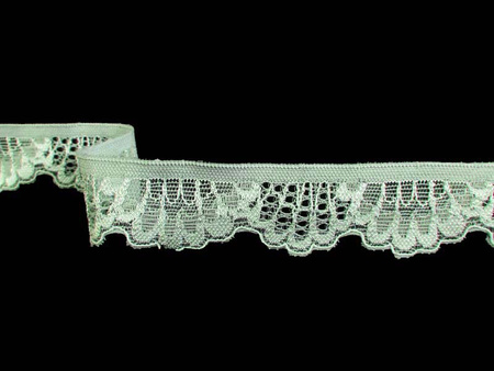 Koronka 2,5cm elastyczna mięta