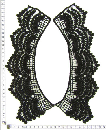 Kołnierzyk damski gipiura czarny