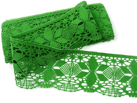 Koronka 8,5cm bawełniana zielona