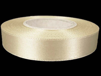Wstążka 15mm atłas jasny beż
