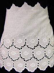Koronka 35cm haft angielski biała