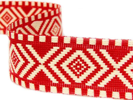 Taśma 38mm tkana AZTEK czerwona